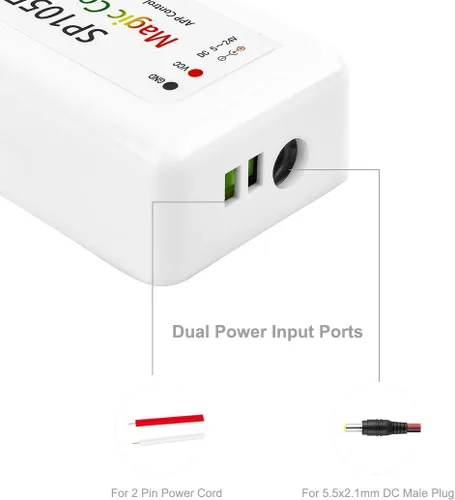 Miniatura 6 de BTF-LIGHTING Controlador Bluetooth inalámbrico SP105E aplicación iOS/Android para WS2811 WS2812B WS2815 WS2813 WS2801 SK6812 WS2815 SK9822 APA102