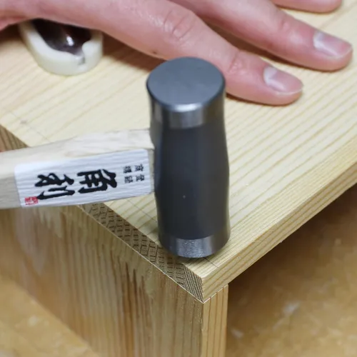 Miniatura 4 de KAKURI Martillo pequeño de doble cara GENNO 6.5 onzas, martillo de carpintero japonés para carpintería y manualidades, acero al carbono japonés