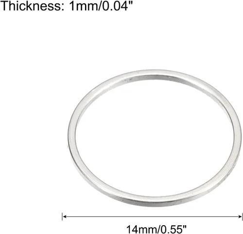 Miniatura 2 de MECCANIXITY Aretes redondos con cuentas, anillos de eslabones circulares para hacer joyas Tono plateado