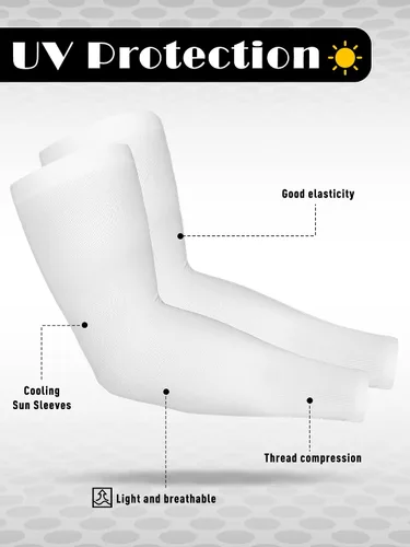 Miniatura 4 de Bememo 16 pares de mangas de brazo para hombres y mujeres, protección UV, mangas refrescantes para brazos, fundas para brazos