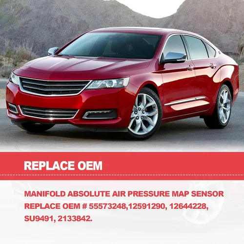 Miniatura 3 de Colector de presión de aire absoluta Sensor MAP Interruptor de admisión de aire compatible con Chevy 09-11 Aveo 07-19 Impala, 08-19 Buick Enclave