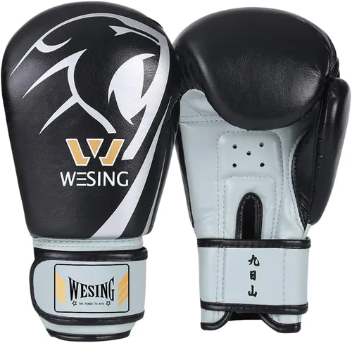Miniatura 9 de Wesing - Guantes de boxeo profesionales para hombres y mujeres, guantes de boxeo para kickboxing, guantes de entrenamiento para adultos y niños Azul