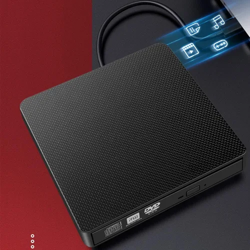 Miniatura 3 de YMY Unidad externa de CD y DVD para portátil, USB3.0 y USB-C 2 en 1, reproductor de DVD portátil, grabadora de CD, grabador para PC de escritorio