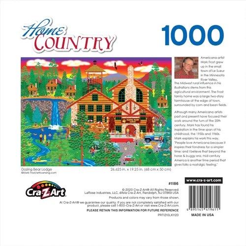 Miniatura 5 de RoseArt - Home Country - Dozing Bear Lodge - Rompecabezas de 1000 piezas para adultos