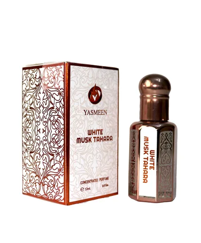 Yasmeen Almizcle al Tahara blanco puro 0.4 fl oz de alta calidad para mujeres y hombres fragancias concentradas aceite grueso Attar Perfume Crema