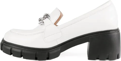 Miniatura 2 de HeneiKecci Chunky Loafer Women Lug Sole Penny Loafer for Women Platform Comfortable Shoes with Metal Chain Women Work Shoes