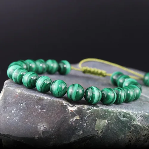 Miniatura 5 de DAZCOLO Pulsera de gemas hecha a mano con piedras preciosas de macramé ajustable de 0.315 in, cuentas redondas, cristales de cuarzo