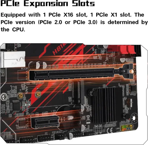 Miniatura 5 de MACHINIST Placa base para juegos H61 LGA 1155 (Intel 2ª/3ª generación), placas base para computadora Flex-ATX compatibles con PCIe 2.0, LAN 100M