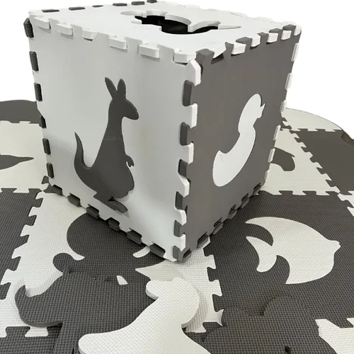 Miniatura 6 de Alfombra de juego grande para bebé con valla, 36 piezas de 12 x 12. Tapete de juego suave y no tóxico para niños pequeños, rompecabezas de juego