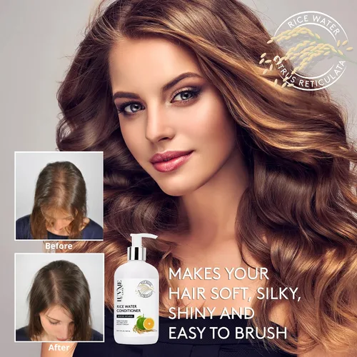 Miniatura 6 de Luv Me Care Acondicionador de engrosamiento del cabello con agua de arroz, con biotina, mejora la fuerza, el volumen y el brillo, acondicionador