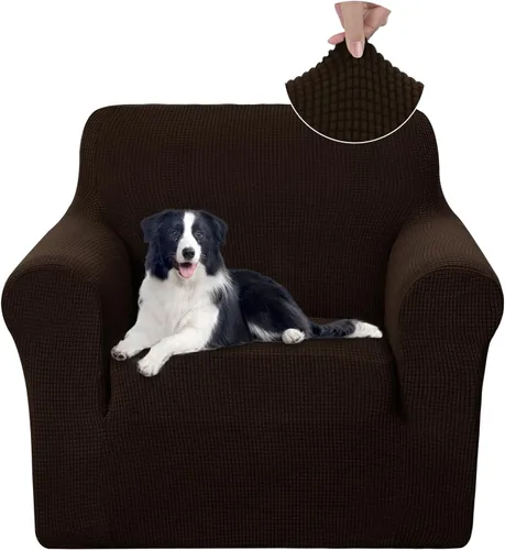 Miniatura 10 de U-NICE HOME Funda elástica para sofá, lavable, protector de muebles para sofá de 3 cojines, apta para mascotas (sofá, gris)
