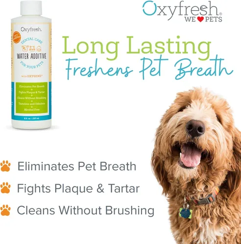 Miniatura 2 de Oxyfresh Premium Cuidado dental para mascota, aditivo para el agua, elimina el mal aliento, combate sarro, placa, solo tienes que añadirla al agua