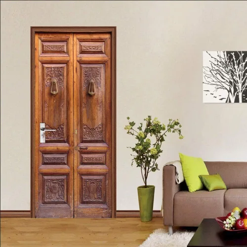 Miniatura 81 de Calcomanías 3D para puerta, murales para despegar y pegar, cocodrilo negro, calcomanías de pared, autoadhesivas, extraíbles, impermeables, de PVC