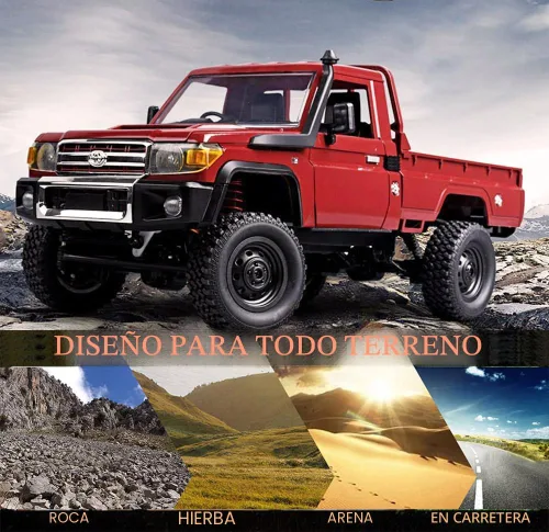 Miniatura 3 de HLSFWDRIVE RC Rock Crawler RC Camión 4x4 Toyota LC79 RC Crawler 1/12 Todo Terreno Pickup a Control Remoto 2.4Ghz Todo Terreno 280 Motor Cepillo