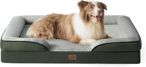 Miniatura 63 de Bedsure Cama ortopédica XL para perros extragrandes, cama lavable para perros y gatos, impermeable, cómodo sofá para perros con funda extraíble