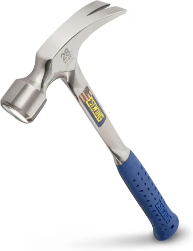 Miniatura 10 de ESTWING Martillo de Encofrado - 22 oz Mango Largo Garra Recta de Desgarre con Cara Lisa y Agarre de Reducción de Impactos - E3-22S