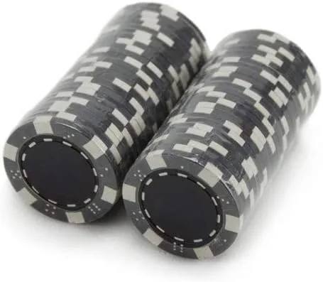 Miniatura 4 de Brybelly Clay Composite Striped Dice 11.5-gram Poker Chips (100-pack) - Blank Non-denominated Poker Chips - Custom Cash Games and Home Casino Poker