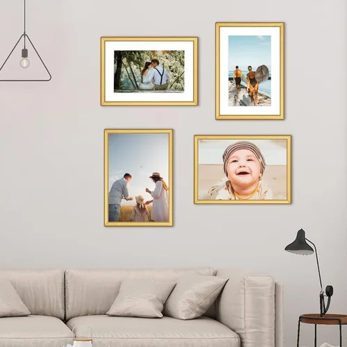 Miniatura 6 de Portarretratos para fotos de 4 x 6 pulgadas con paspartú o de 5 x 7 pulgadas sin paspartú. Se puede colgar en la pared o colocar en cualquier otro