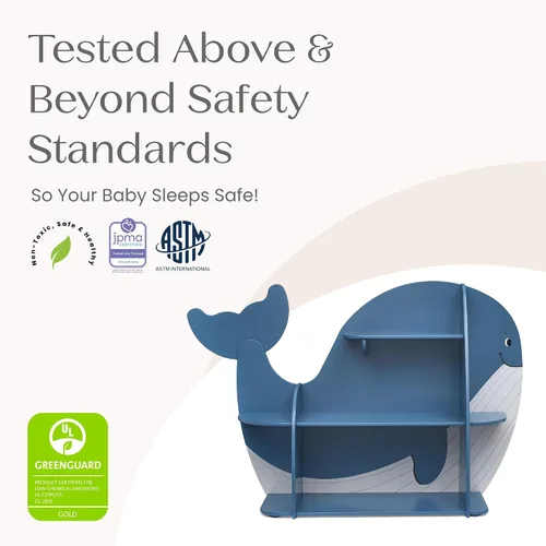Miniatura 8 de Delta Children - Estantería Whale, certificación Greenguard Gold, color azul