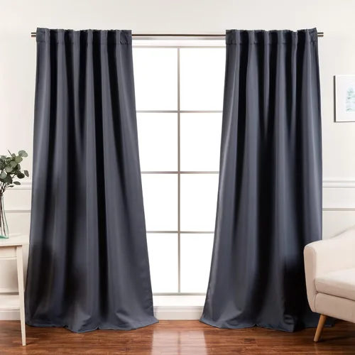 Miniatura 42 de Best Home Fashion Paneles de Cortinas Opacas Premium - Tratamiento de Ventana con Aislamiento Térmico Sólido Cortinas Opacas para Dormitorio