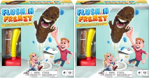 Miniatura 7 de Mattel Games Flushin’ Frenzy Overflow - Juego de mesa para niños con inodoro de juguete, 3 lanzadores, 1 dado e instrucciones, regalo para niños a