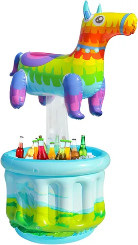 Miniatura 7 de PARENTSWELL Enfriador inflable de cactus de 47.5 pulgadas, enfriador de bebidas inflable para fiestas de verano, cubo de hielo inflable, suministros