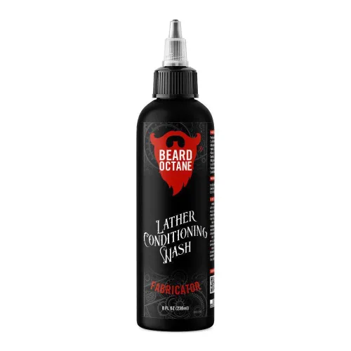 Beard Octane Lavado de barba para hombres – Fabricante (vainilla, roble, sándalo) – Champú diario suave para barba con manteca de karité – Limpia