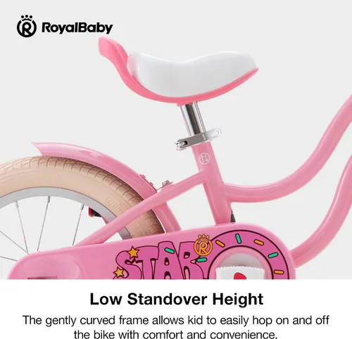Miniatura 3 de RoyalBaby Bicicleta EZ para niñas, bicicleta Stargirl, entrenamiento libre, equilibrio a pedal, bicicleta de fácil aprendizaje, 12-20 pulgadas