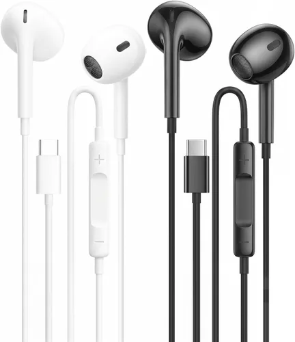Miniatura 8 de Auriculares con cable, llamadas ultra claras y sin ruido: auriculares con cable de 0.138 in, auriculares intrauditivos con micrófono, compatibles