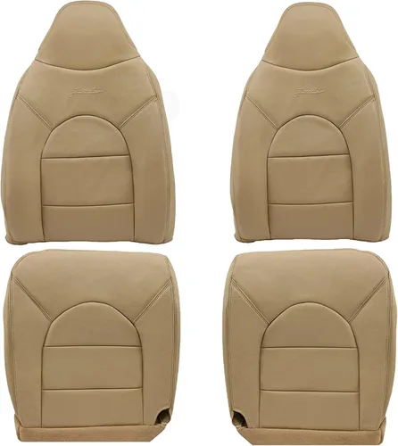 Miniatura 6 de 1999 Ford F250 F350 F450 Lariat Super Duty Funda de asiento de cuero genuino de repuesto en color marrón pradera (con asiento de bebé