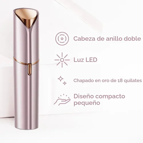 Miniatura 5 de Dispositivo de depilación facial para mujer con batería y 2 cabezales de repuesto, afeitadora facial para mujeres para pelo fino, barbilla, labio