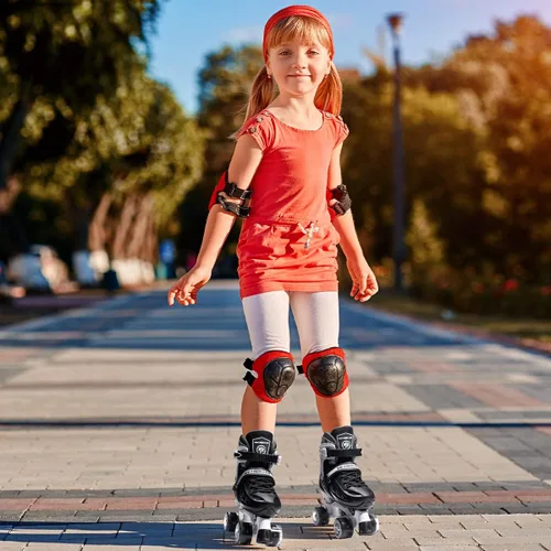 Miniatura 6 de METROLLER Patines de ruedas para niñas de 5 a 8 a 12 años y niños y adolescentes, 4 tamaños ajustables para niños pequeños con ruedas iluminadas