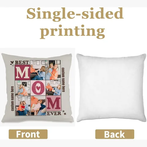 Miniatura 2 de Custom Single Image Pillow Case with Personalized Text Designed for Home Decoration and offering Gift Charm for Family Celebrations or Holidays