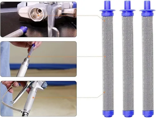 Miniatura 8 de Juego de filtros de repuesto para filtros rociadores de pintura Graco - (2+10 unidades) 288716 rosca de filtro de entrada de 3/4 pulgadas y 288749