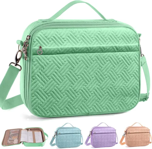 Miniatura 10 de Elegante funda para la Biblia de IMAGINING para mujer, funda para Biblia con asas y bolsas, gran regalo y protector de libros
