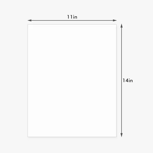 Miniatura 3 de Paquete de 10 tableros de respaldo solamente – Tablas de base blancas sin cortar de 11 x 14 pulgadas, sin ácidos y con núcleo blanco, ideal