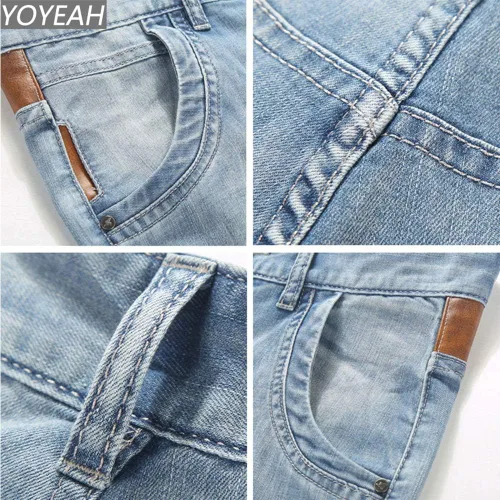 Miniatura 4 de YOYEAH Jeans holgados y rectos para hombre de ajuste regular