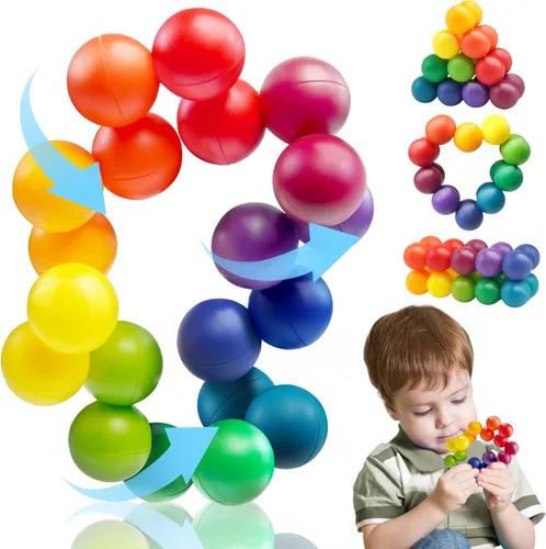 Miniatura 7 de Juguetes sensoriales para autismo Huevos de Pascua de ansiedad para niños pequeños, relleno de cesta de Pascua para niños, bola de ansiedad