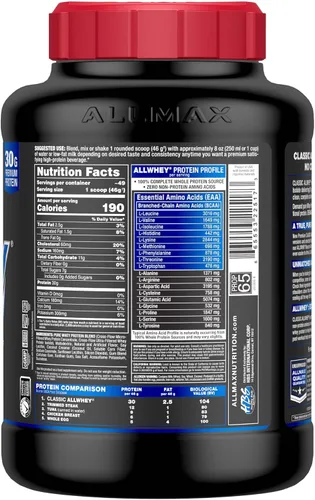 Miniatura 3 de ALLMAX Nutrition AllWhey Classic Whey proteína de suero de leche, vainilla francesa, 5 libras