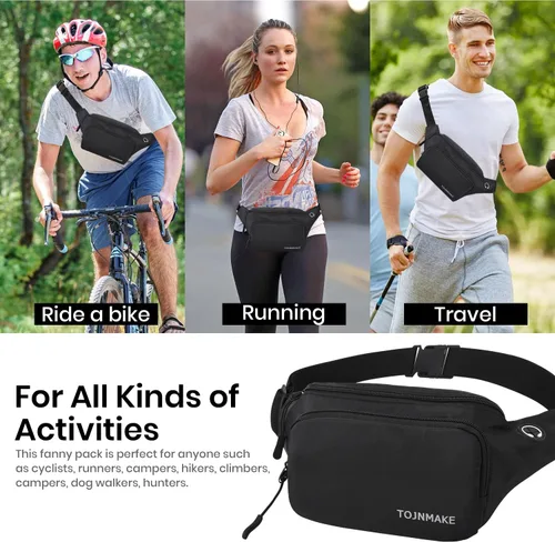 Miniatura 6 de Riñonera para mujeres y hombres con cinturón para correr, XX-Negro, Deporte, a la moda