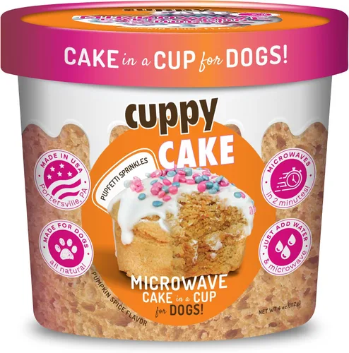 Miniatura 12 de Cuppy Cake - Pastel de cumpleaños para perro en microondas en una taza, listo en 2 minutos, solo tienes que añadir agua y microondas, todo natural
