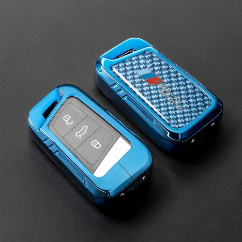 Miniatura 61 de Funda para llavero BMW con llavero, fibra de carbono real, protección de aleación de zinc, compatible con BMW 1 3 4 5 6 7 Series X1 X3 X4 M5 M6 GT3