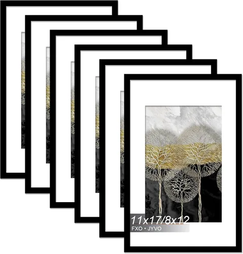 Miniatura 22 de Fxojyvo Marco de Fotos de 4x6, Muestra Foto de 3.5x5 con Paspartú o 4 x 6 Sin Paspartú, Liviano y de Alta Transparencia Marco de 4 por 6 para Pared