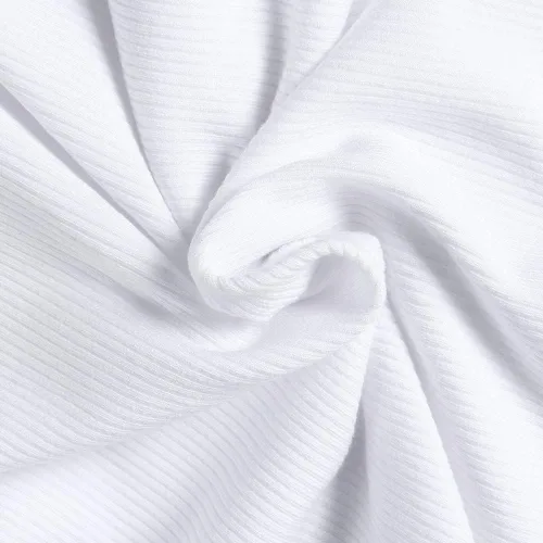 Miniatura 7 de Roselux Camiseta de manga larga elástica con cuello redondo acanalado para mujer, ajustada, casual, básica