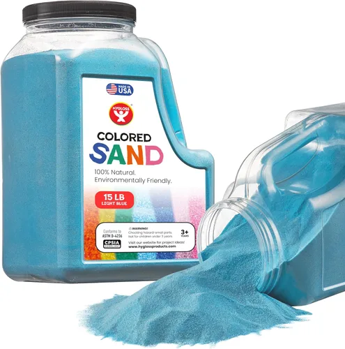 Miniatura 47 de Hygloss Arena de colores para manualidades – Botella de 1 libra, magenta – Juegos de arte de arena fina y colorida vibrante para niños – Actividades