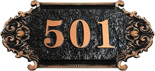 Miniatura 12 de GREUS Letrero personalizado con número de casa, placa de dirección personalizada, pizarra para interiores y exteriores, letreros decorativos