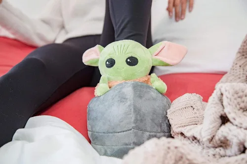 Miniatura 6 de Robe Factory LLC Star Wars The Mandalorian The Child Grogu - Pantuflas 3D Zapatos de casa de felpa suave con temática de Yoda bebé con suela