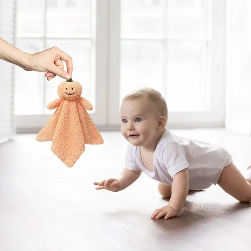 Miniatura 5 de Manta de seguridad suave de calabaza naranja bebé, manta de felpa con personaje de calabaza, regalo de baby shower/guardería, manta para acurrucarse