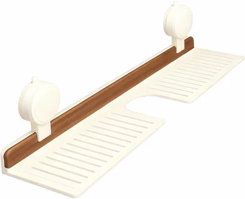 Miniatura 8 de Estante para lavabo de baño, moderno organizador de cocina, estantes de almacenamiento flotantes, organizador de fregadero de ducha no montado