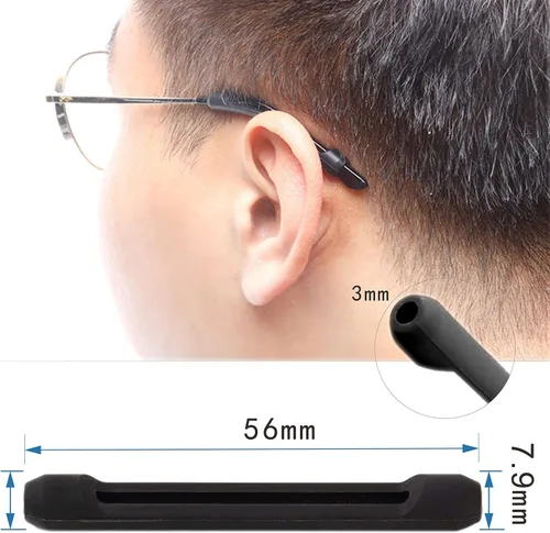 Miniatura 6 de KECHIO Gafas de retención antideslizante para gafas con gancho para la oreja para niños y adultos, soporte antideslizante de silicona